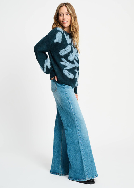 POM AMSTERDAM Blue Pullover - Dashing Nights | SP9362