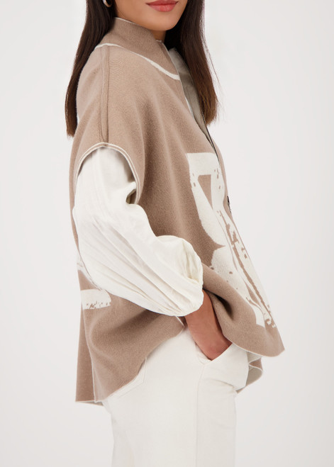 MONARI Beige Reversible Jacket With Jacquard | 809094