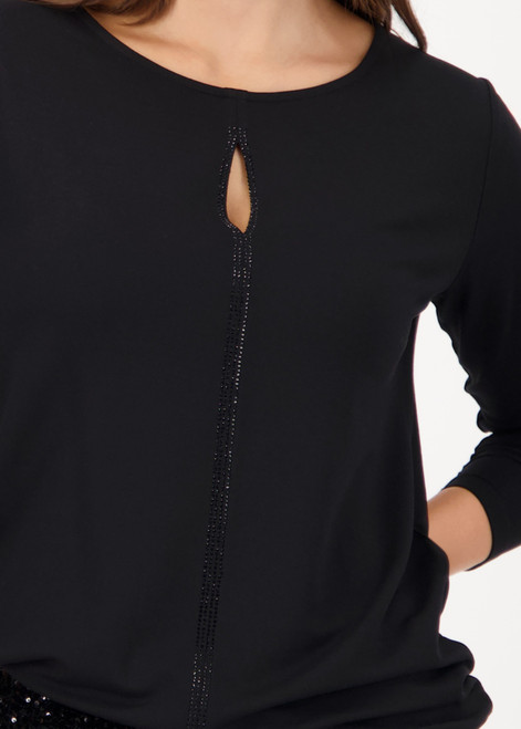 MONARI Black Shirt With Cut-Out | 809424