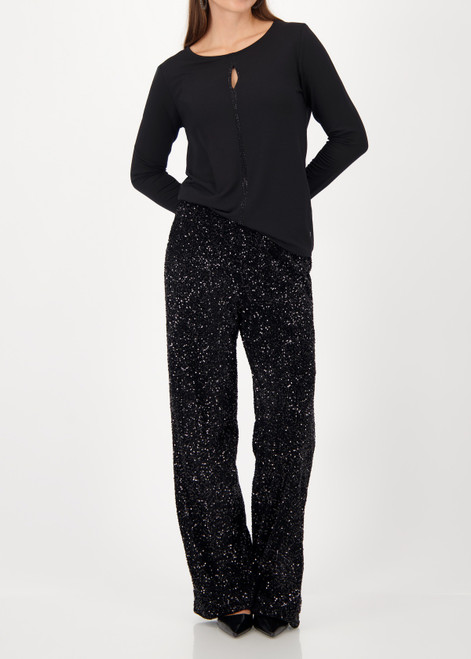 MONARI Black Shirt With Cut-Out | 809424