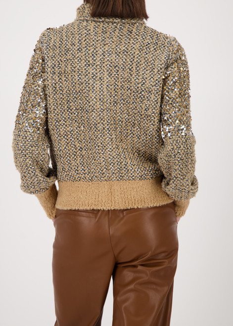 MONARI Brown Cardigan With Sequins | 809562