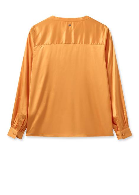 MOS MOSH Blazing Orange Mmenfa Satin Blouse | 155980
