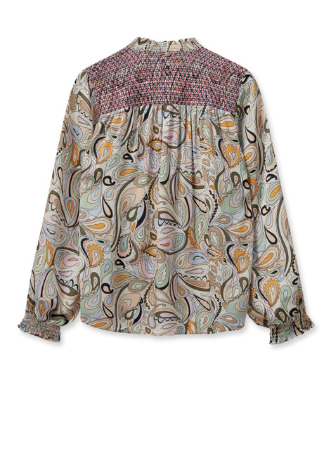 MOS MOSH Smoke Green Mmdetta Arzu Blouse | 159510
