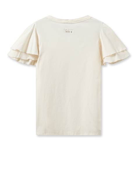MOS MOSH Ecru Mmpirri Flounce Tee | 160990