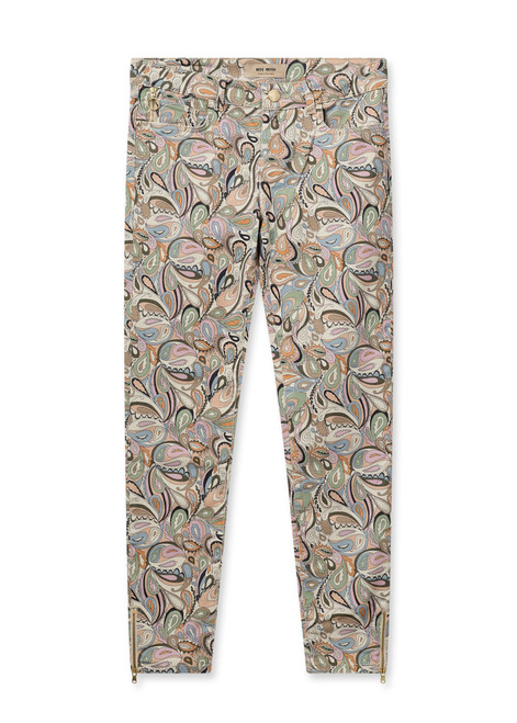 MOS MOSH Smoke Green Mmvictoria Paisley Pant | 161400