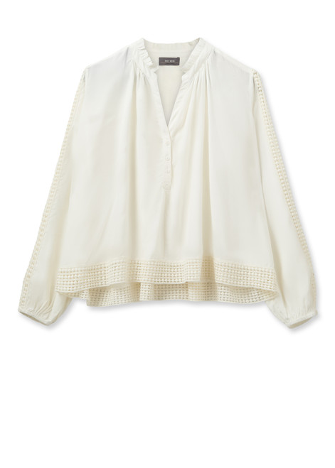 MOS MOSH Ecru Mmmacha Lace Blouse | 165410