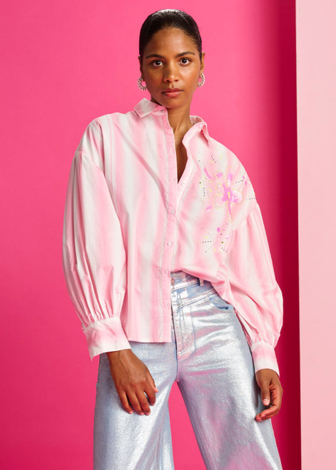 POM Striped Pink Blouse