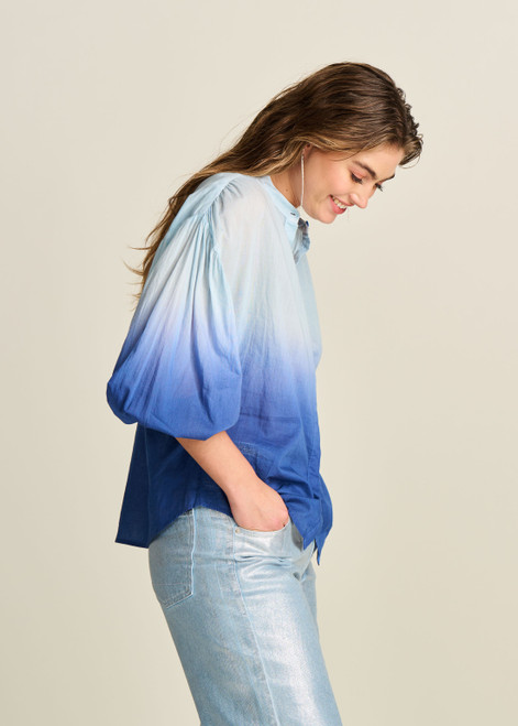 POM Faded Ink Blue Blouse