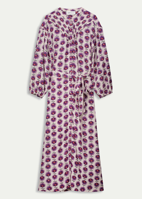 POM Stella Flower Ecru Dress | SP7750