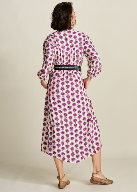 POM Stella Flower Ecru Dress | SP7750