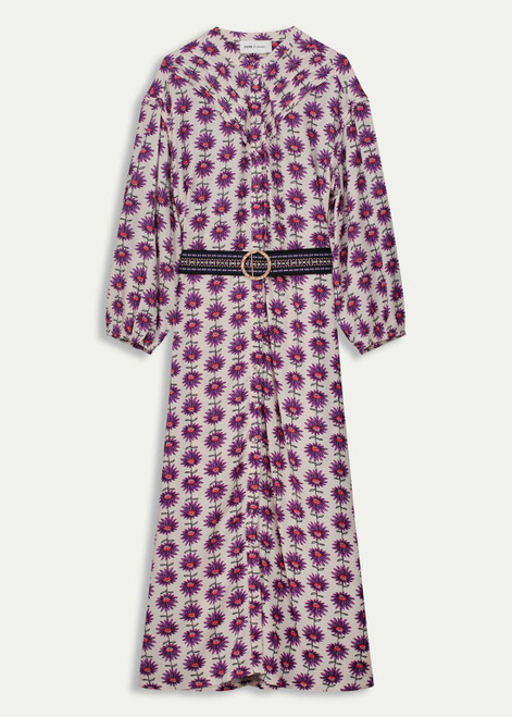POM Stella Flower Ecru Dress | SP7750