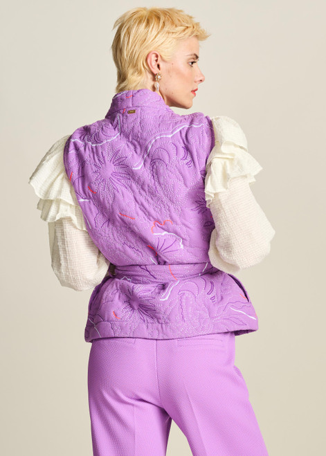 POM Quilted Purple Gilet | SP7784