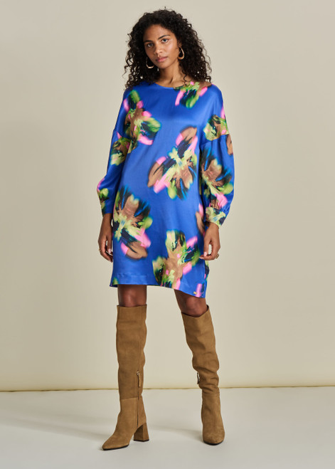 POM Dress - Satin Butterfly Blue