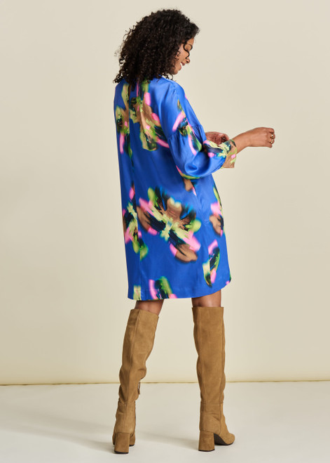 POM Dress - Satin Butterfly Blue