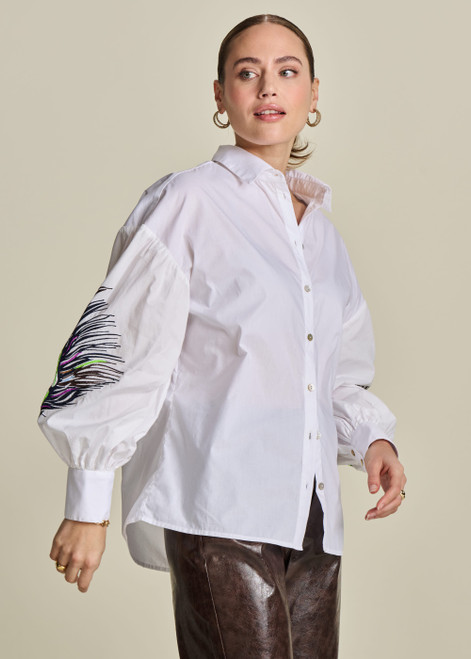 POM Blouse - Maxime Feather White