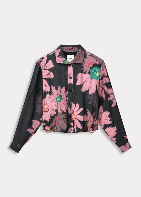 POM Blouse - Big Blooming Pink