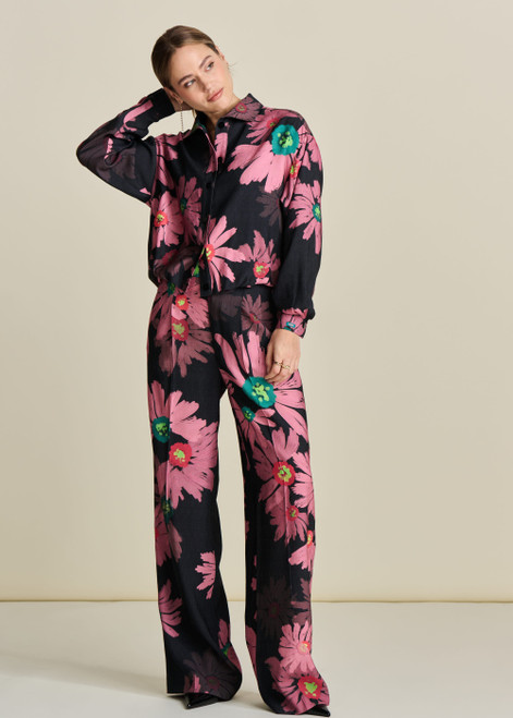 POM Pants - Big Blooming Pink