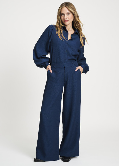POM AMSTERDAM Blue Pants - Bubble Nightfall Blue | SP9262