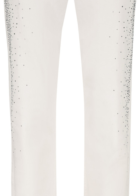MONARI Beige Jeans With Rhinestones | 808764