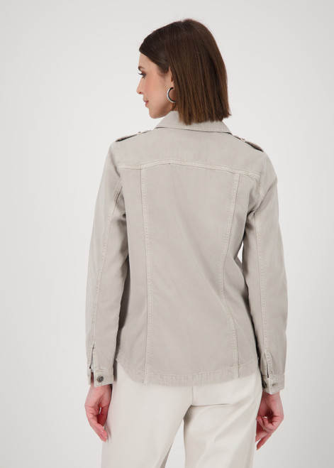 MONARI Brown Denim Shirt With Rhinestones | 808766