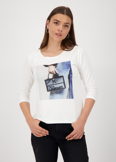 MONARI White Shirt With Lettering | 808790