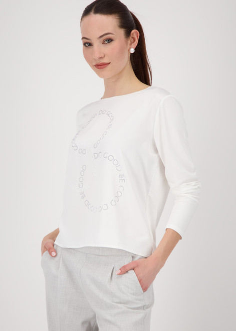 MONARI White Satin-Look Shirt-Blouse | 808839