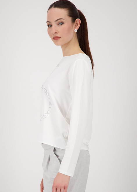 MONARI White Satin-Look Shirt-Blouse | 808839