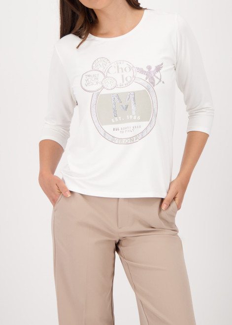 MONARI White Shirt With Decorative Emblem | 808842