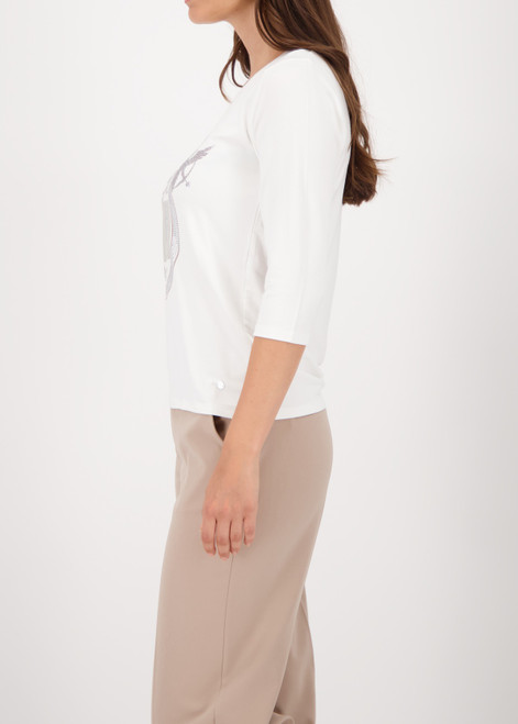 MONARI White Shirt With Decorative Emblem | 808842