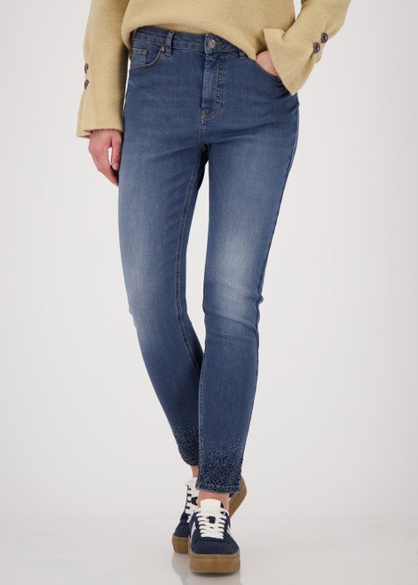 MONARI Blue Jeans With Decorative Details On The Seams | 808901