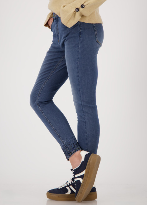 MONARI Blue Jeans With Decorative Details On The Seams | 808901