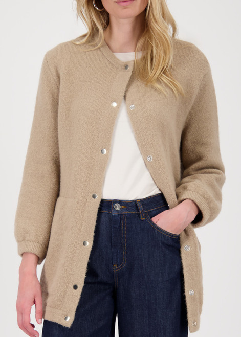 MONARI Brown Long Cardigan With A Soft Feel | 809014
