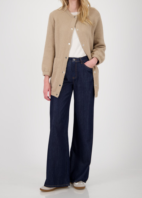 MONARI Brown Long Cardigan With A Soft Feel | 809014