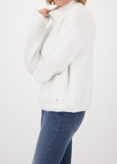 MONARI White Cardigan With Zip | 809111