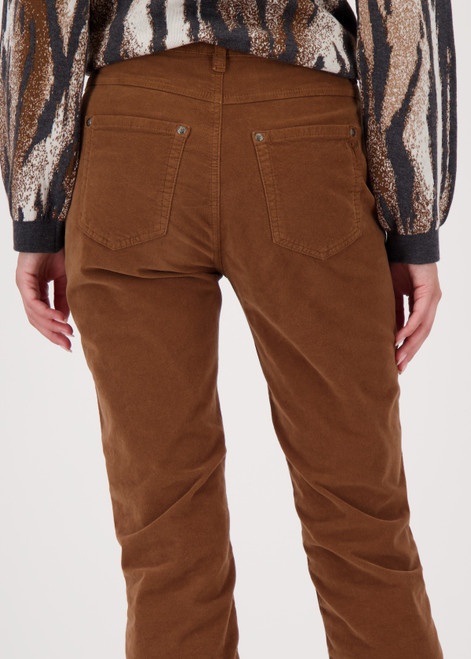 MONARI Brown Velours Pants | 809226