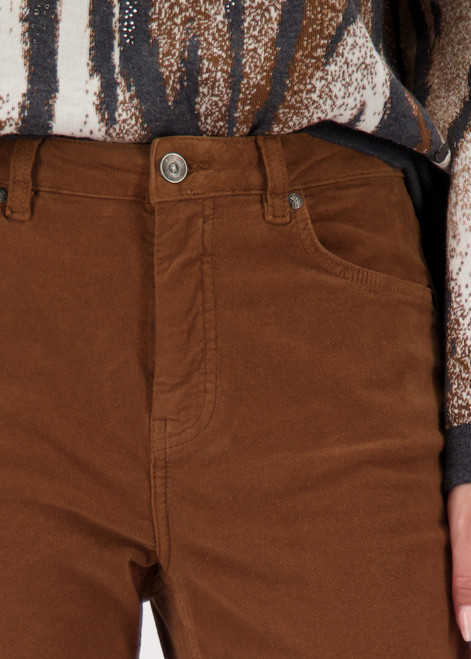MONARI Brown Velours Pants | 809226