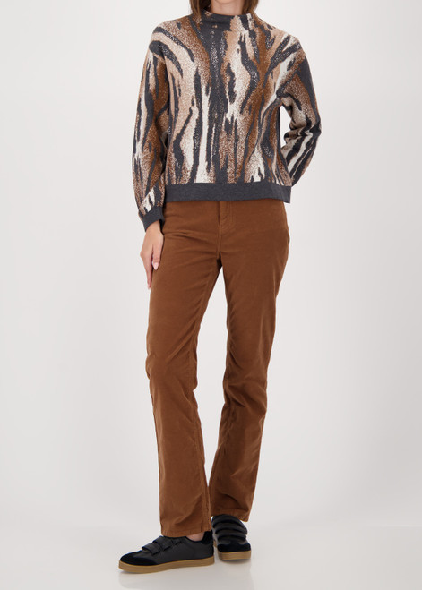 MONARI Brown Velours Pants | 809226