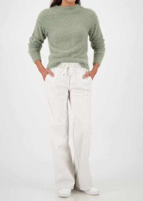 MONARI Green Fluffy Jumper With Cut-Out | 809458