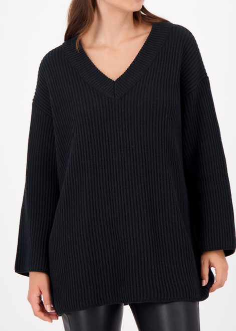 MONARI Black Long Knitted Jumper | 809576