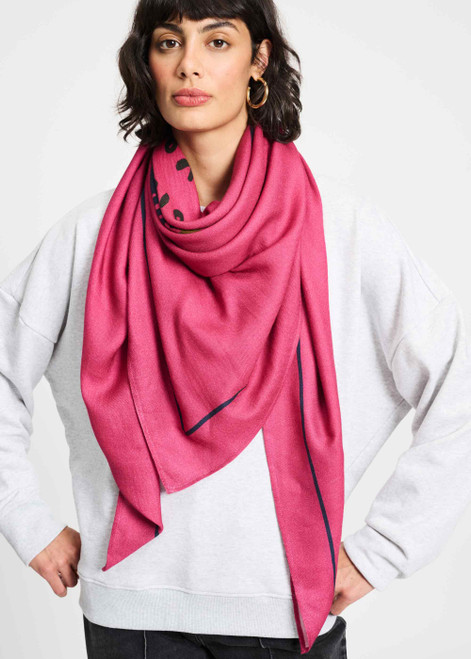 POM AMSTERDAM Pink Shawl - Un Croissant Svp | SP9399
