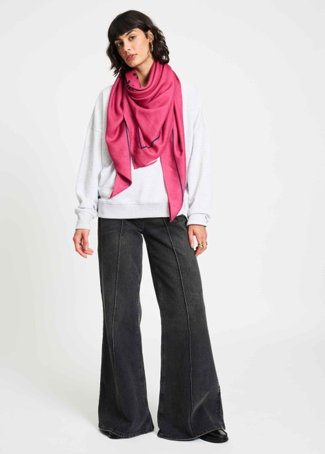 POM AMSTERDAM Pink Shawl - Un Croissant Svp | SP9399