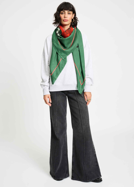 POM AMSTERDAM Green Shawl - Lucky Pepper | SP9400