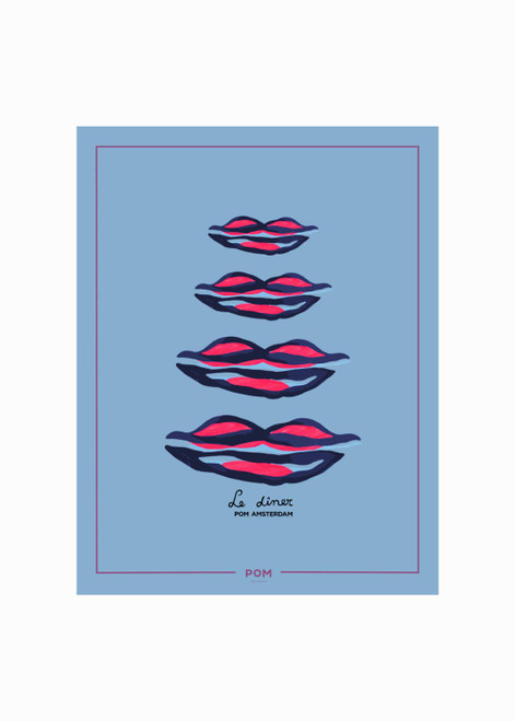 POM AMSTERDAM Blue Shawl - Bisous | SP9401