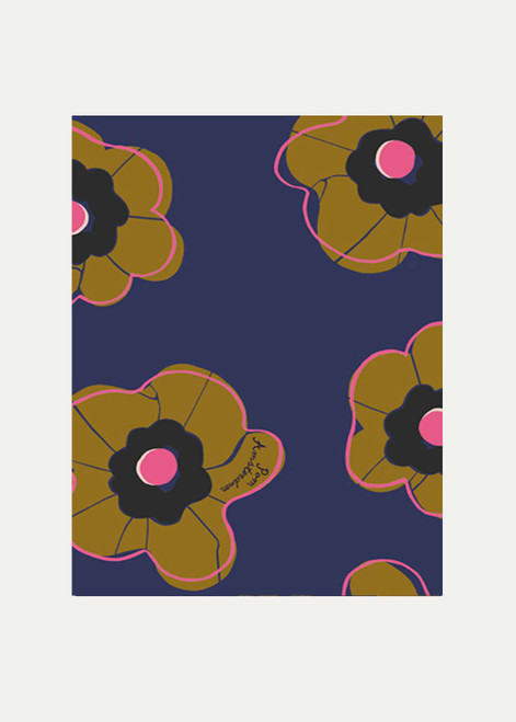 POM AMSTERDAM Blue Shawl - Fleurs Parfaites | SP9403