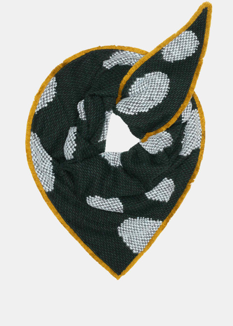 POM AMSTERDAM Green Shawl - Dots Green | SP9416