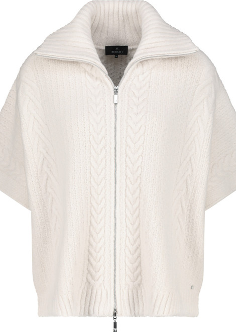 MONARI Beige Knitted Cape With Cable Pattern | 808984