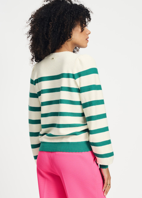 POM Pullover - Striped Fresh Green | SP9055