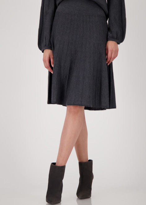 MONARI Gray Pleated Skirt | 809536