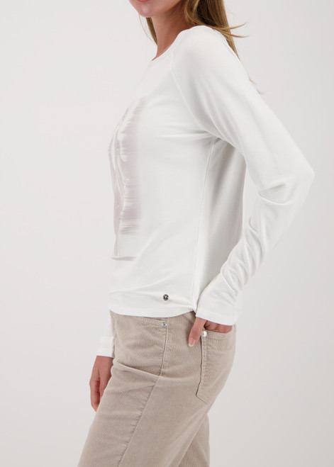 MONARI White Long-Sleeve Shirt With Women'S Print | 809381