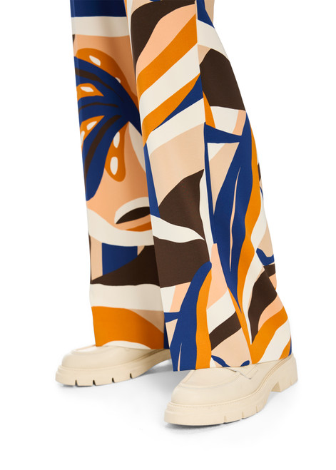 MARC CAIN COLLECTIONS Deep Royal Blue Wukari Trousers In Arty Design | YC 81.03 W04